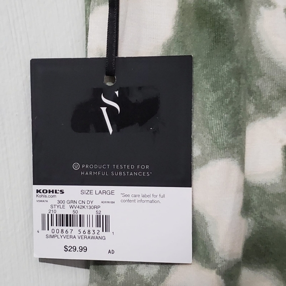 Simply Vera Vera Wang women's pleated Dolman tee. NWT - Picture 9 of 9